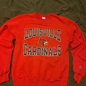 Vintage Champion Louisville Cardinals Red Crewneck Sweatshirt